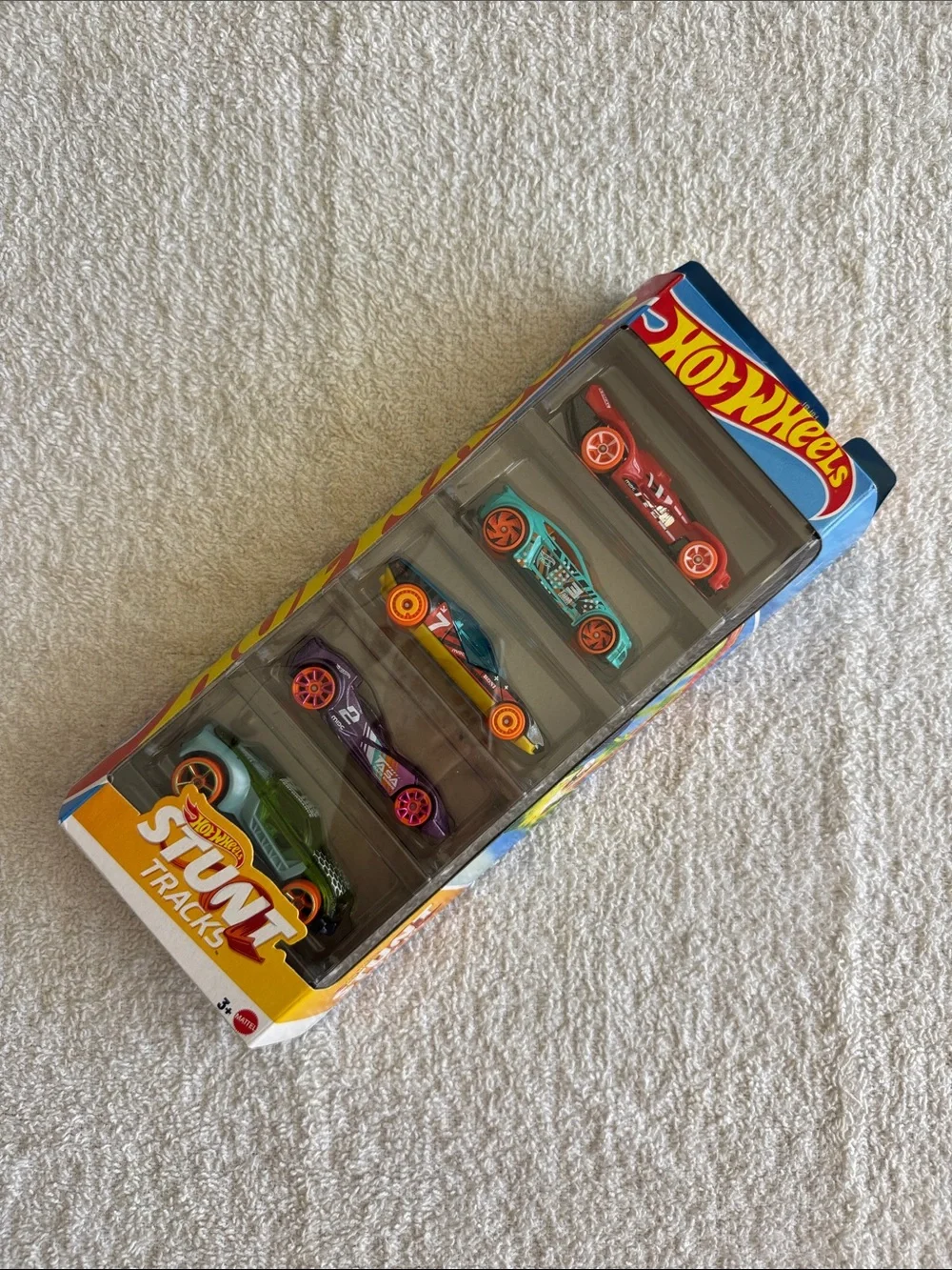 Hot Wheels Mattel Stunt Tracks 5 Pack Toy Cars - Multicolor